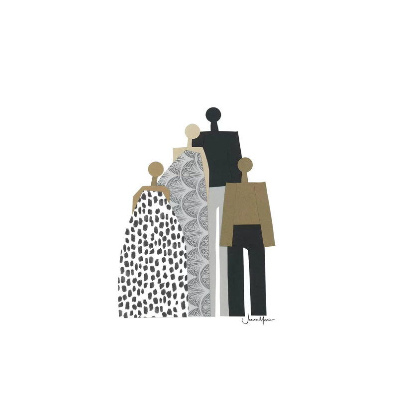 Biracial Family Portrait 1 Piece Wrapped Canvas Wall Art, 101.6 cm H x 66.04 cm W x 1.91 cm D
