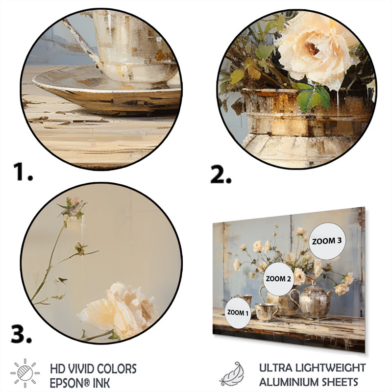 Carpio - Floral Metal Wall Art Prints Set