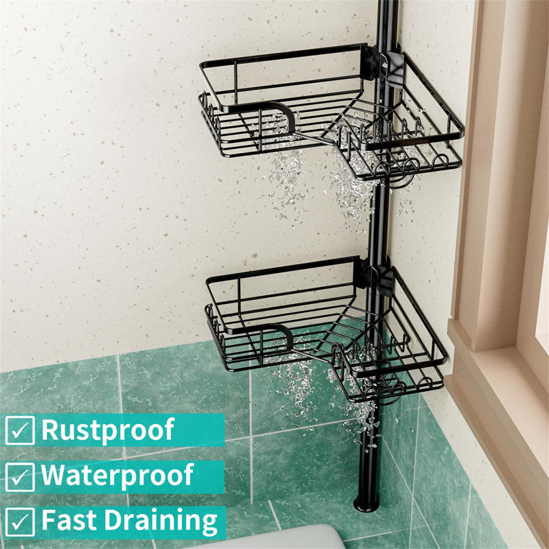 Adhesive Stainless Steel Shower Caddy