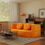 Canapé-lit pliant avec coussin, canapé-lit simple, causeuse de plancher et futon, canapé-lit pliant en mousse pour le salon, les invités, le bureau, l’appartement, aucun assemblage requis, jaune