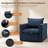 34.2" Wide Upholstered Swivel Accent Armchair-305298279