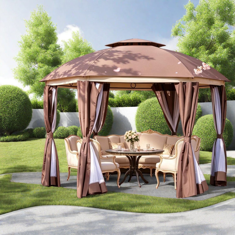 Auvents spacieux et abris de jardin (doit inclure le cadre), patio moderne en acier