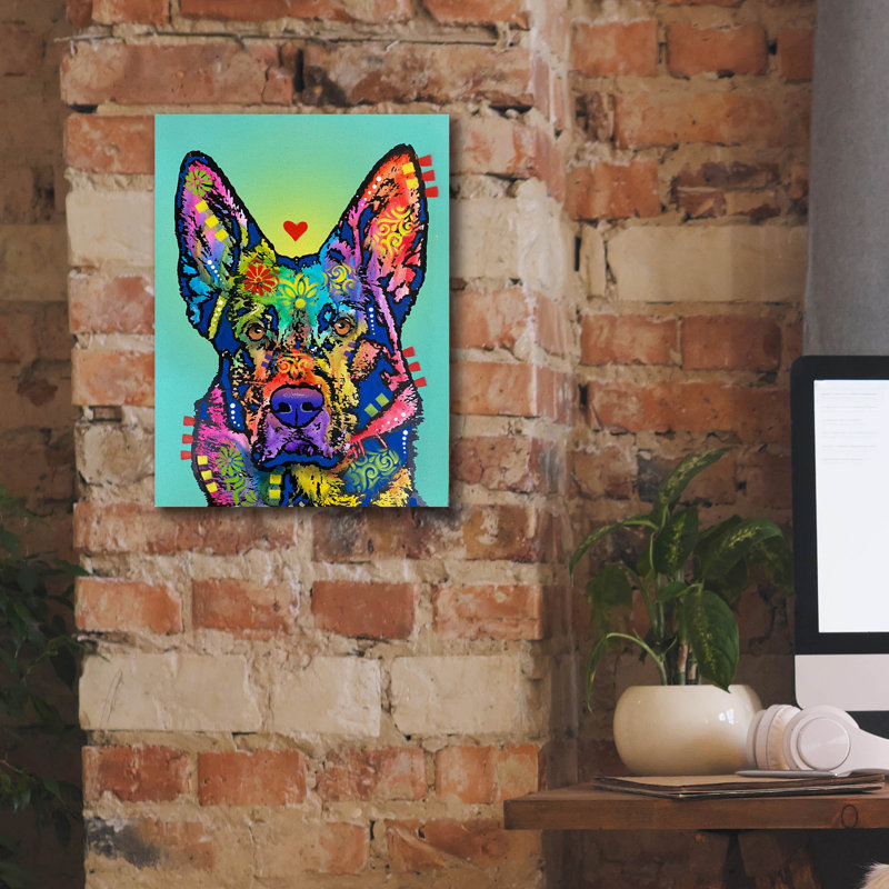 «All In» par Dean Russo, art mural sur toile, H 16 po x l 12 po x P 0,75 po