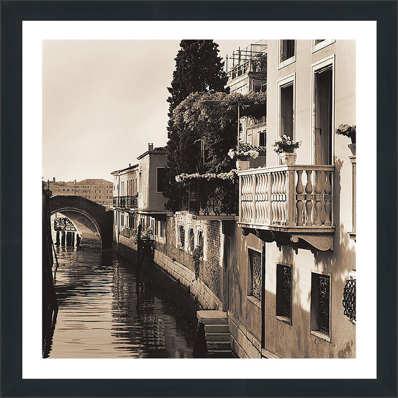 « ponti di venezia v » par alan blaustein,, reproduction de photo encadrée, H 27,5 po x l 27,5 po x P 0,75 po