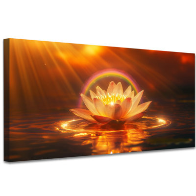 Art mural zen - art mural méditatif zen pour salle de bain, spa relaxant, impression de lotus zen apaisant sur toile tendue avec cadre en pin, 12 po x 24 po