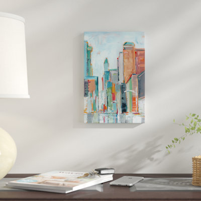 « centre-ville », reproduction sur toile