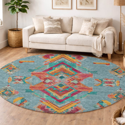 Tapis tribal intérieur / extérieur lavable à la machine Chantille ACN2661