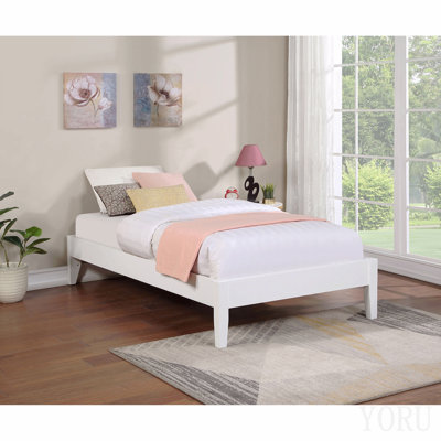 White Twin Platform Bed