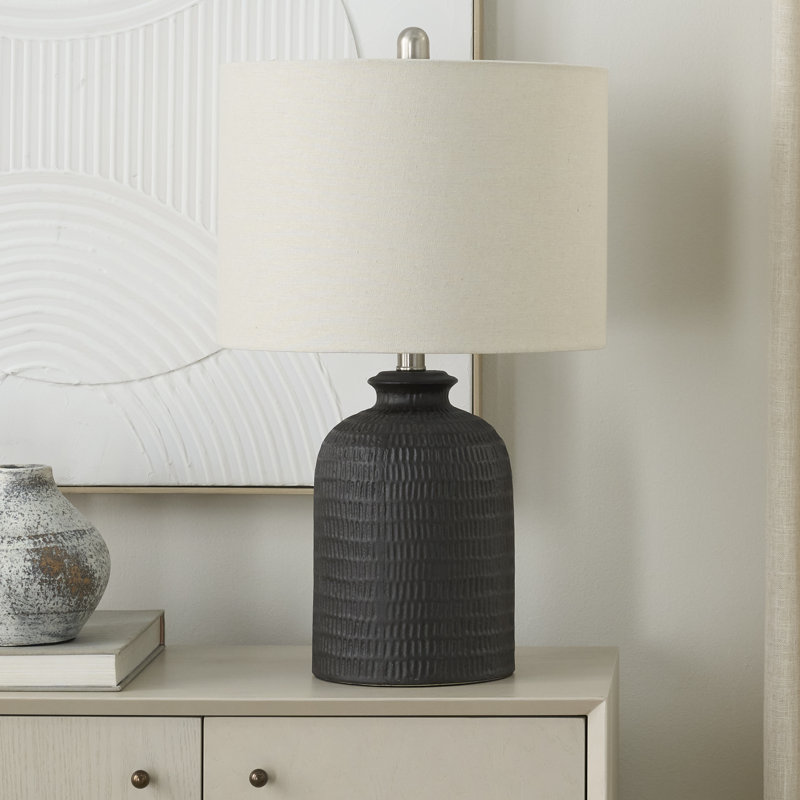 Bibiana Ceramic Table Lamp, Black