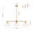 Modern 3-Light Domed Glass Dining Linear Pendant