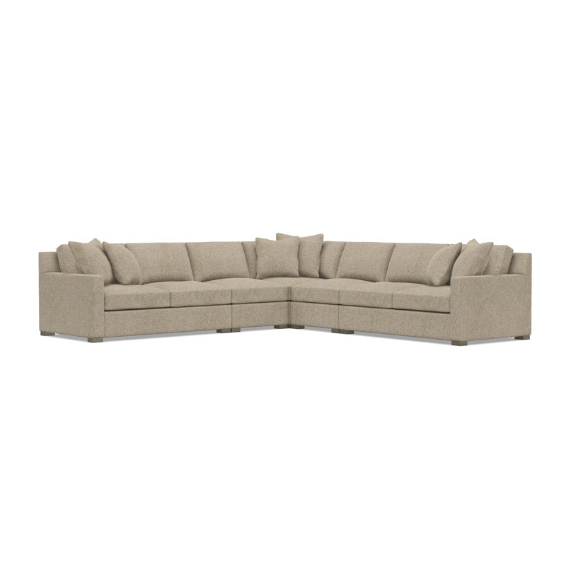 Kelsey Sectional, Tan Polyester