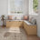 Banc de rangement en L avec coussin - Banc d'angle moderne pour coin-repas pour la cuisine, entrée - Naturel