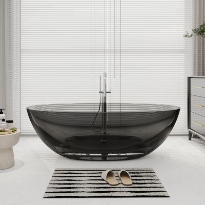 71'' X 35'' Freestanding Soaking Solid Surface Bathtub