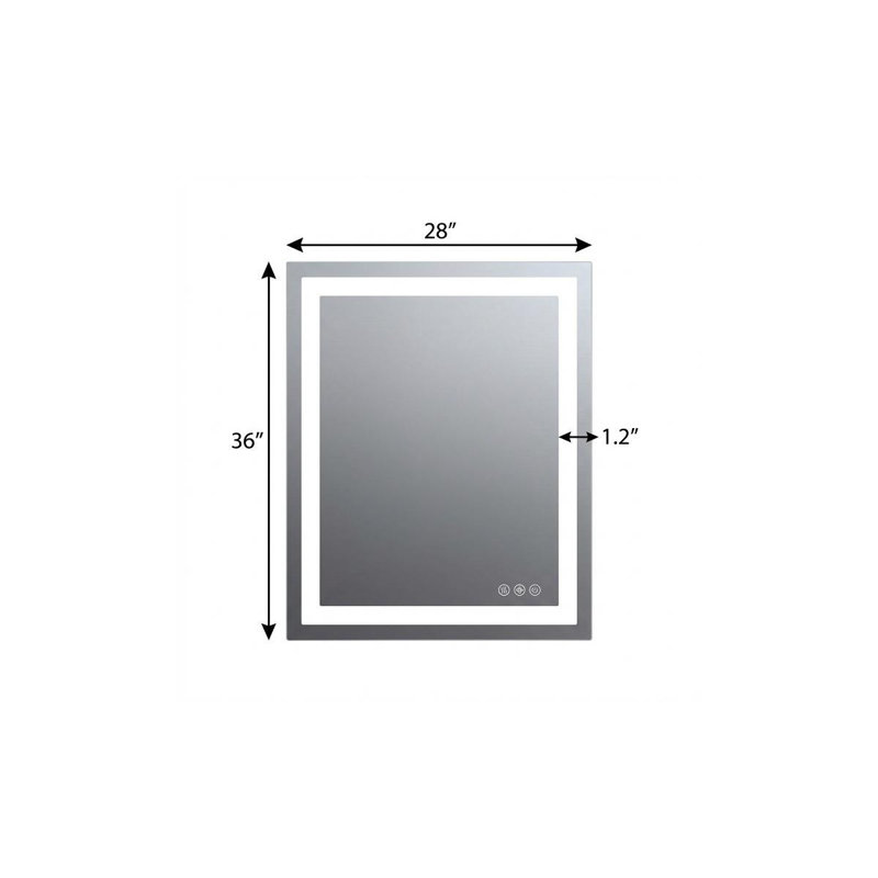 Miroir de meuble-lavabo lumineux 36 "sans cadre