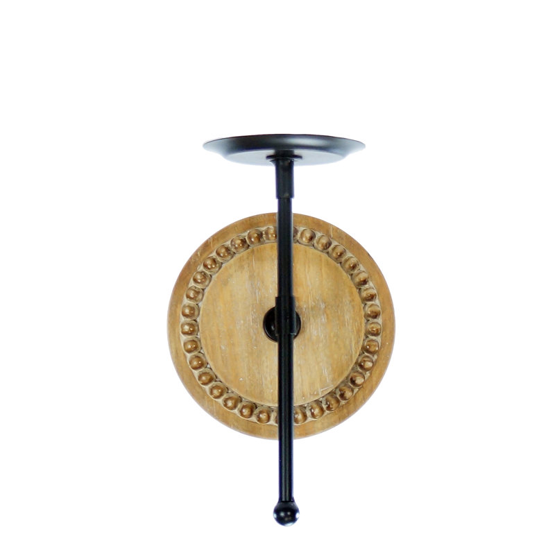 Applique murale ronde en bois 12 po.