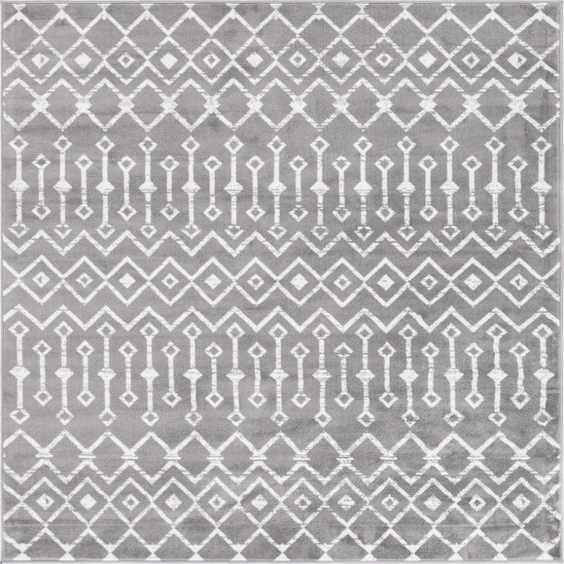Moroccan Area Rug, Square 183cm