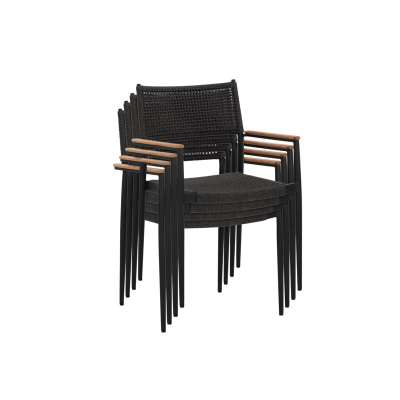Outdoor Dining Armchair, Black