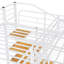 Lit mezzanine simple en métal avec tablette supérieure et échelle de rangement latérale-1619151899