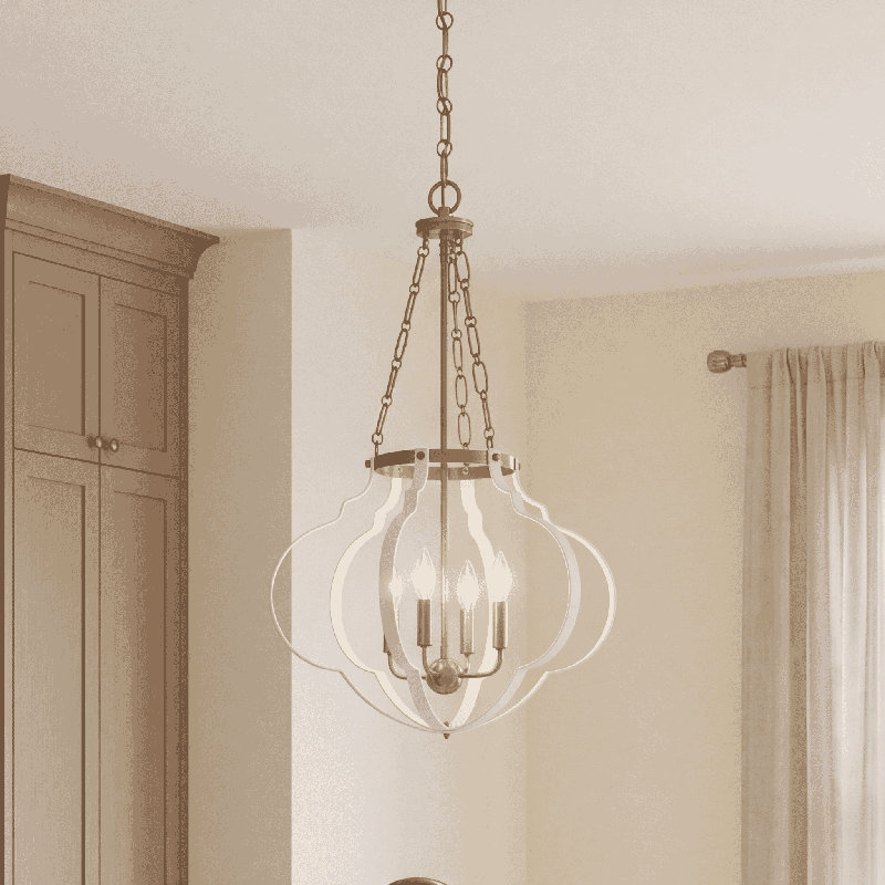 Mercer 4-Light Pendant in Brass/Black, Brass/Black