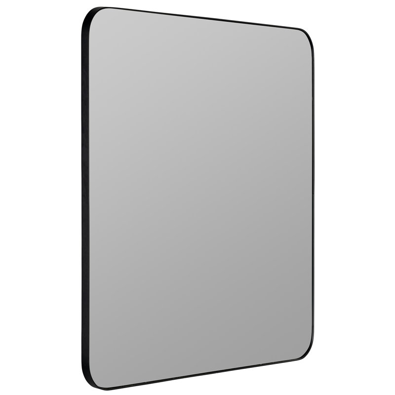 Somerset Accent Mirror, Matte Black, 34" H x 33.75" W