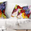 Coussin lombaire à fleurs en tissu 3d floral extrusive