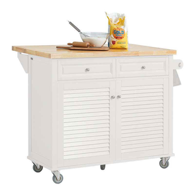 Bruna Wood Kitchen Island