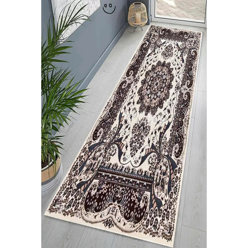 Runner Floral Area Rug, Runner 80 x 300 cm