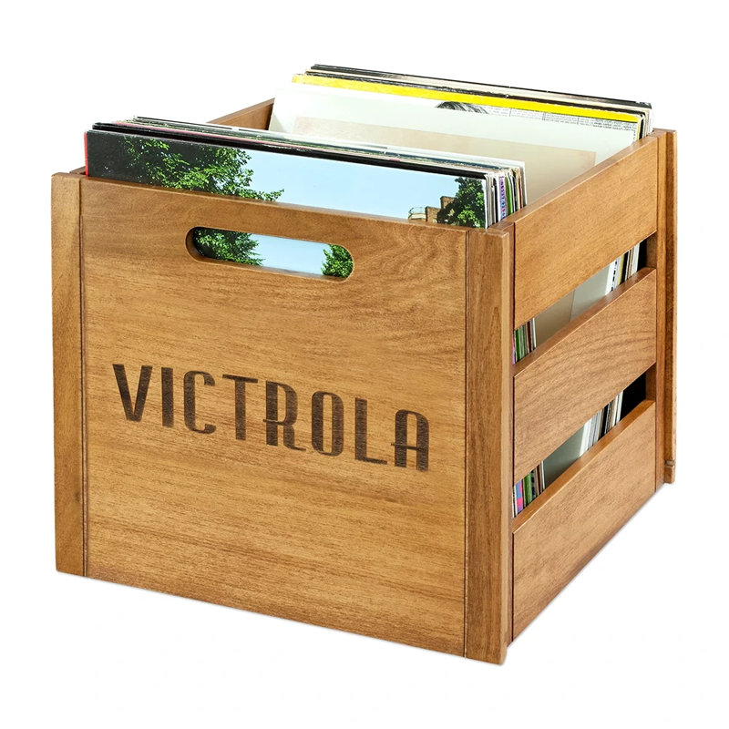 Victrola Solid Wood Decorative Bin