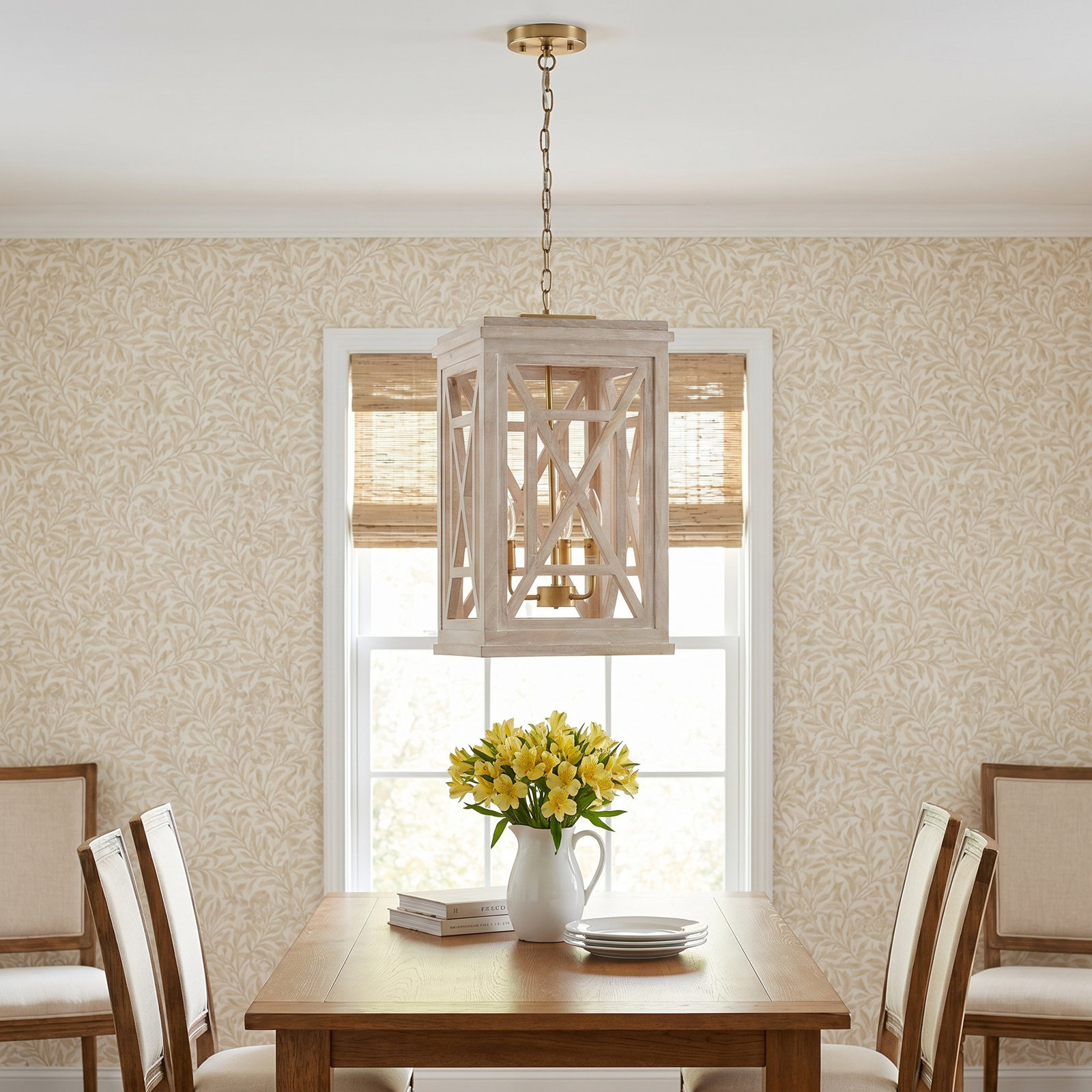 Single Light Wood Pendant