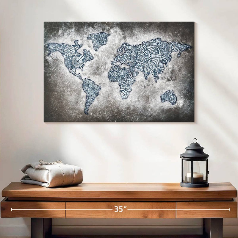Carte du monde Aliaz, H 16 po x l 24 po