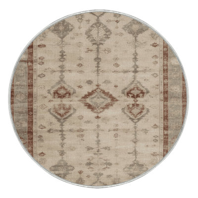 Machine Washable Overdyed Beige Area Rug