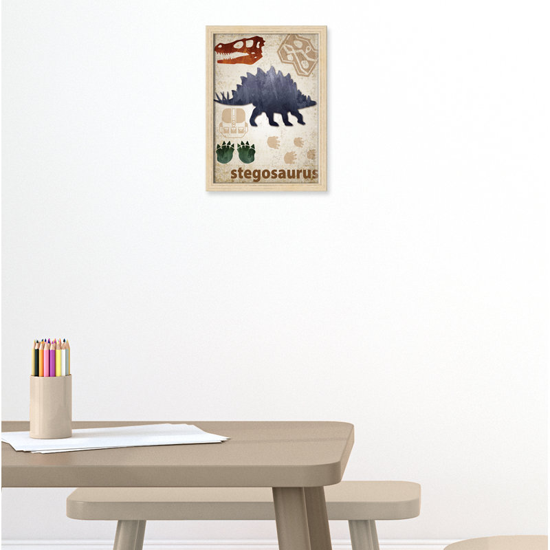 Décalcomanie murale Dinosaures-02 ', H 15 po x l 11 po x P 1,1875 po, Encadré de boîte beige