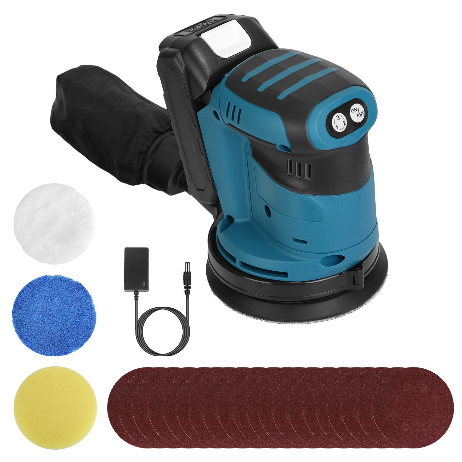 Edge Collections Cordless Electric Orbital Sander with Dust Collector