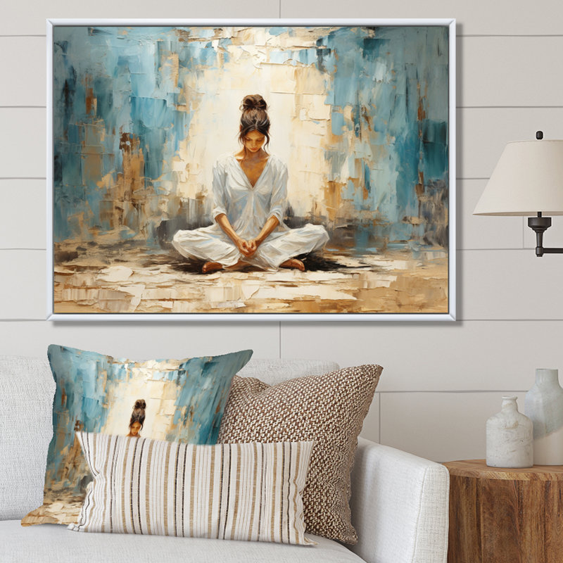 Yoga sérénité - impressions sur toile, Blanc, H 30 po x l 40 po x P 1,5 po