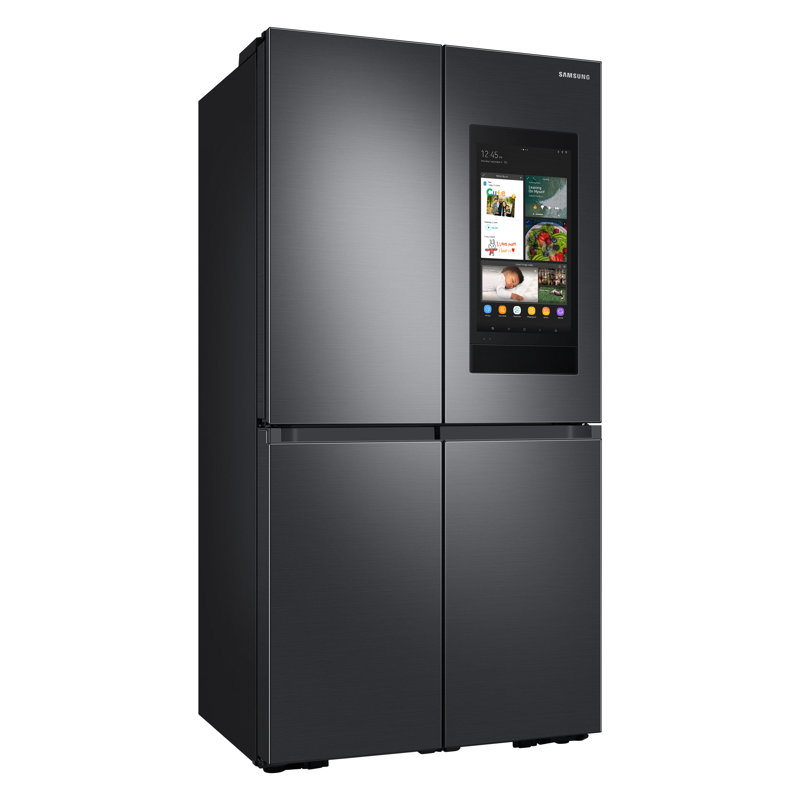 Samsung 23 cu. ft. Smart Counter Depth 4-Door Flex refrigerator with Family Hub and Beverage Center, Black Stainless Steel