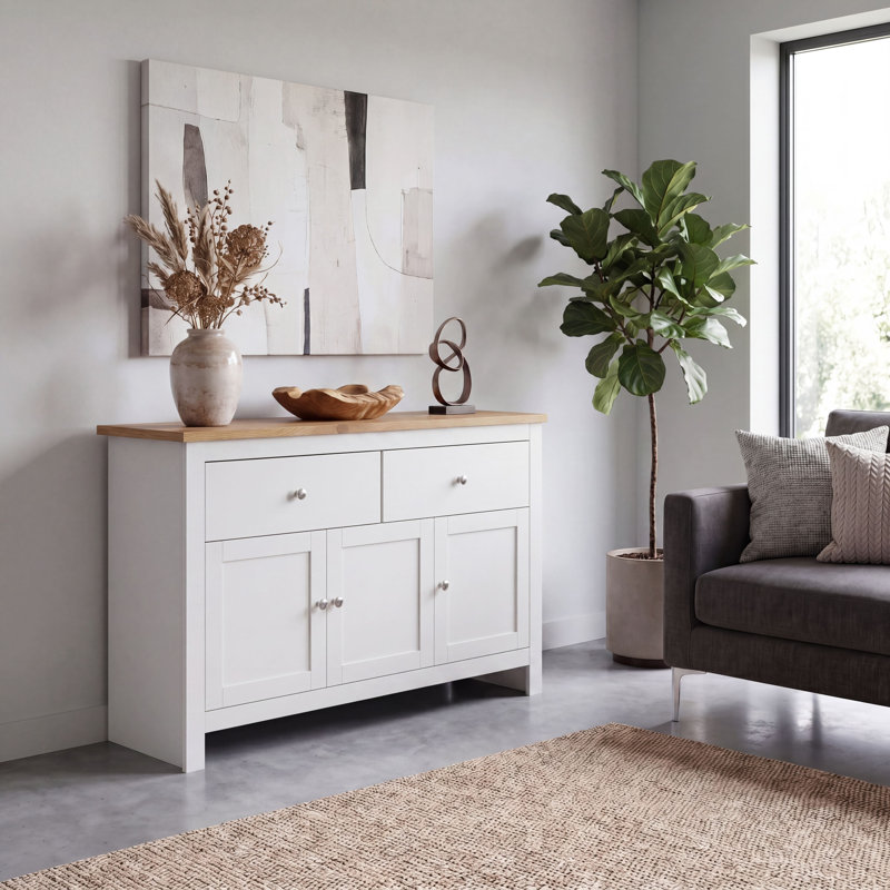Beacsfield 117Cm Wide 2 Drawer Sideboard, White