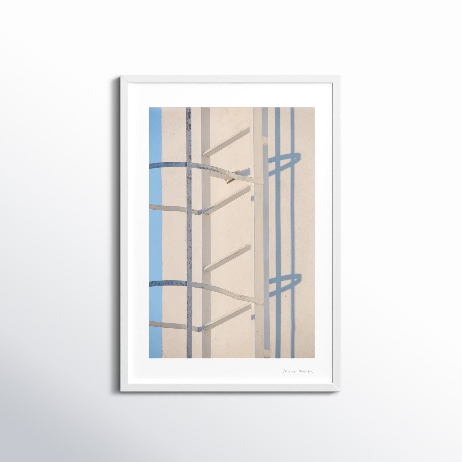 Lowell "White Fragments from Greece 3" Print, White, 25" H x 17.5" W x 1.25" D