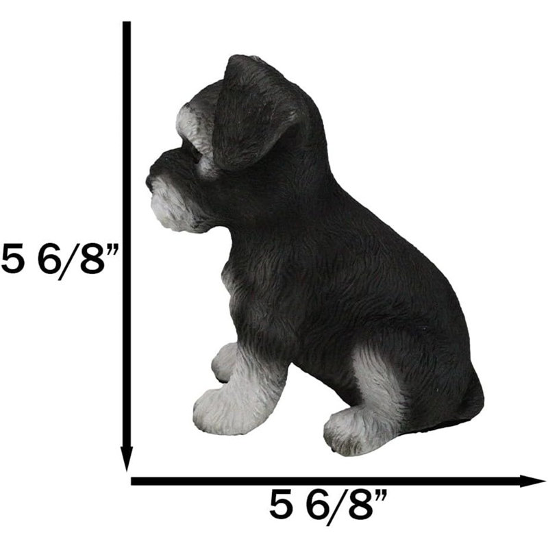Adorable figurine de chiot miniature Schnauzer