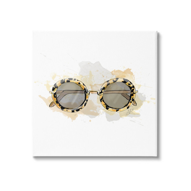 Glam Sunglasses Summer Fashion 17" Canvas Art Print