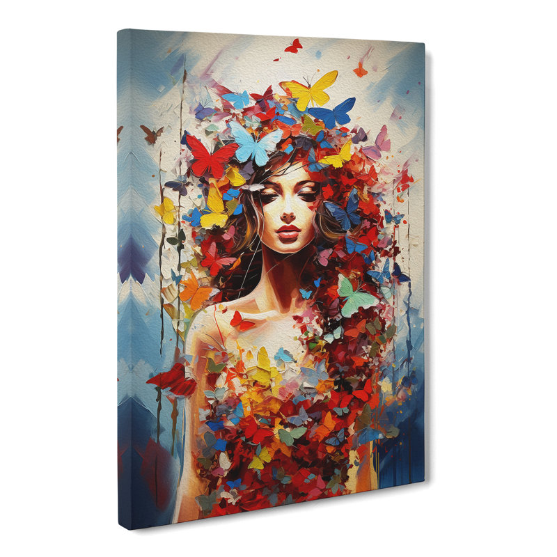 Butterfly Modern No.3 - Wrapped Canvas, 50cm H x 35cm W x 3cm D