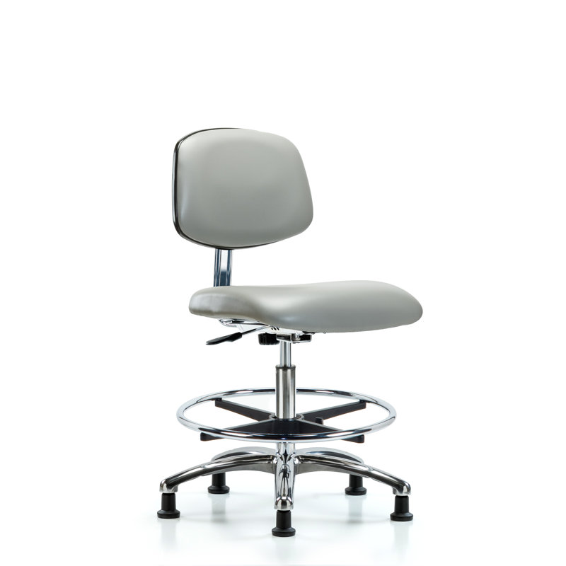 Yareli Drafting Chair, Dove, Glides