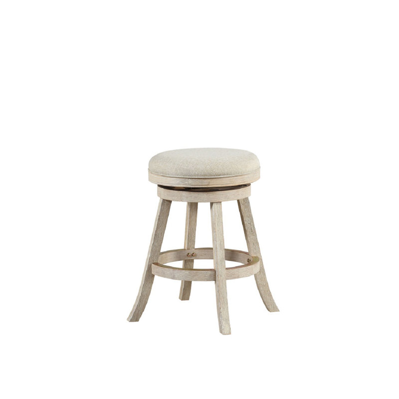 Tabouret de bar et de comptoir Shivko, Ivoire brossé, Tabouret de comptoir (siège d'une hauteur de 24,5