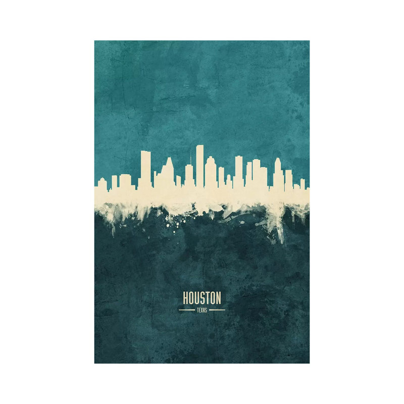 Houston Texas Skyline by Michael Tompsett - Wrapped Canvas Print, 101.6 cm H x 66.04 cm W x 3.175 cm D