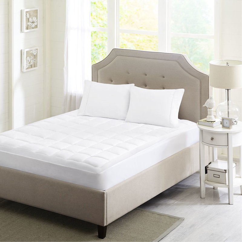 Protège-matelas confortable - Microfibre 3M, traitement, convient au matelas de 18 po, lavable, housse de protection complète traitée, microbienne, douce et lavable