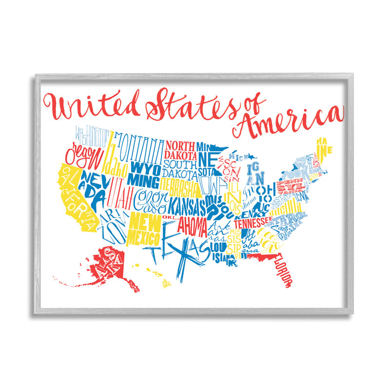 Art de plaque murale de États-Unis d'Amérique par Jace Gray, H 11 po x l 14 po, Estampe numérique Farmhouse