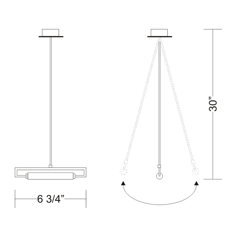 Glim 1 - Light Single Geometric Pendant