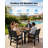 Outdoor Patio Table HIPS Square Wood Grain Waterproof Easy Clean All Weather Patio Dining Table Rust Resistant Modern Outdoor Dining Table for Backyard Garden Deck Poolside-124652932