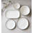 "The Minimalist Collection" White with Black Trim - Five Piece Dinnerware Set