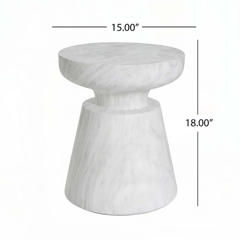 Tablette d'extérieur pour terrasse en béton, Blanc