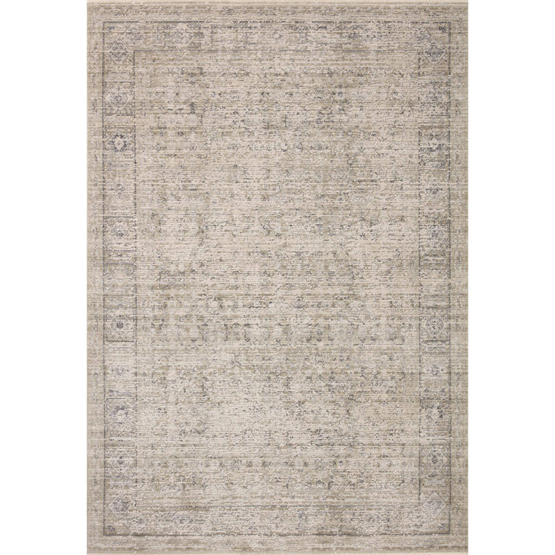 Tapis taupe / colombe Amber Lewis x Loloi Alie, Rectangle 2 pi 3 po x 3 pi 10 po